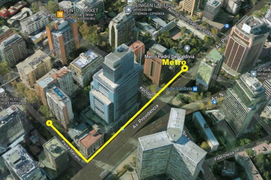 Апартаменты Providencia A Pasos Del Metro Pedro De Valdivia Сантьяго Экстерьер фото